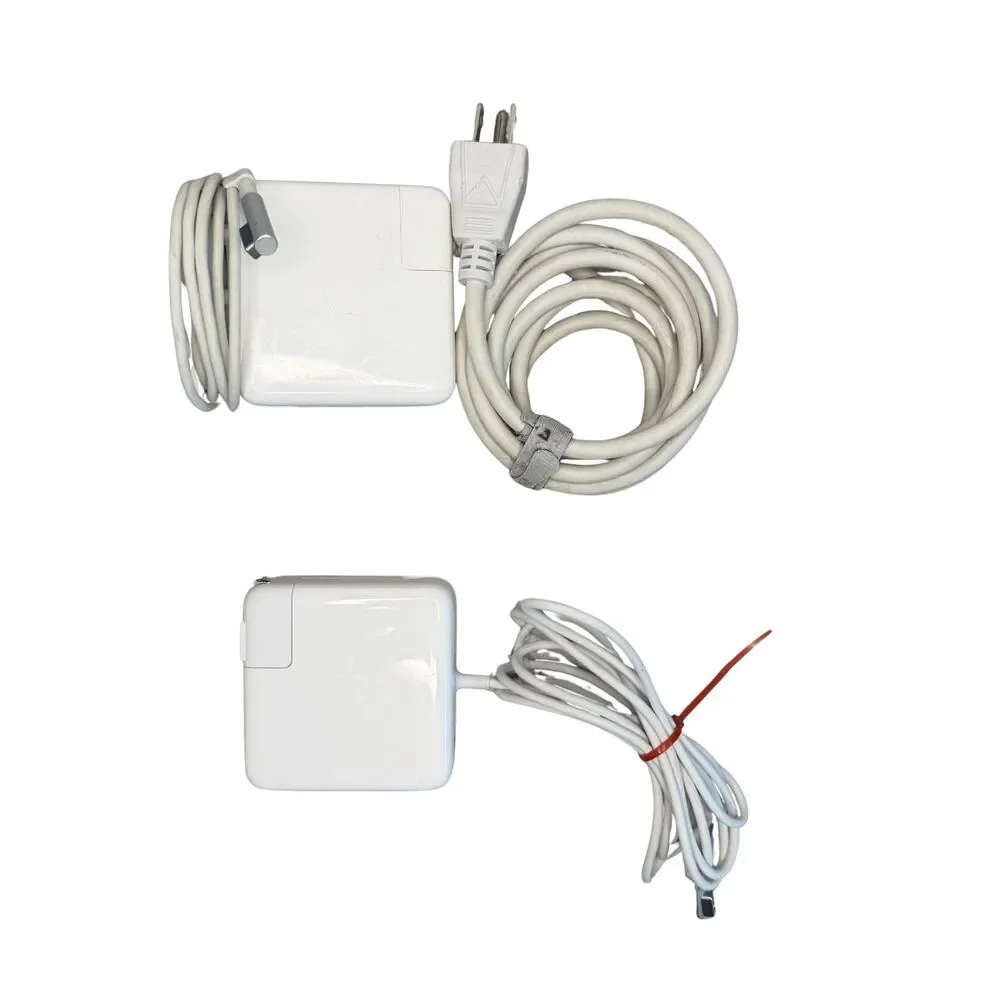 Lot of 2 Apple A1344 60w L-Tip Power Adapter Charger for MacBook Pro Gently Used
